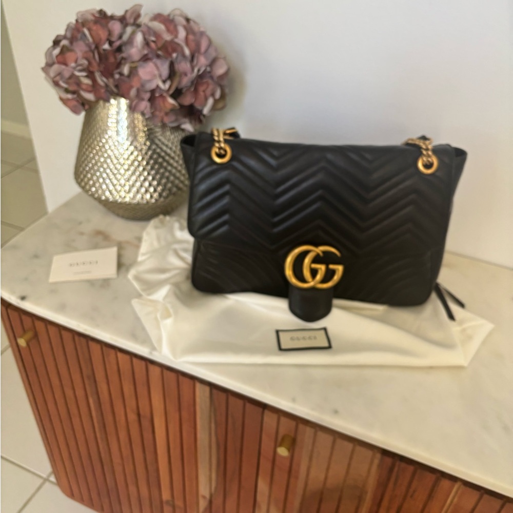 Gucci Black Quilted Leather Shoulder Bag